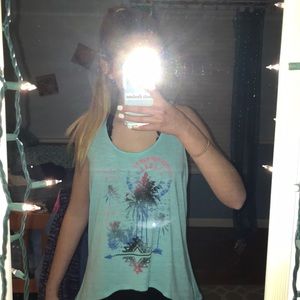 Aqua beach inspired tank top